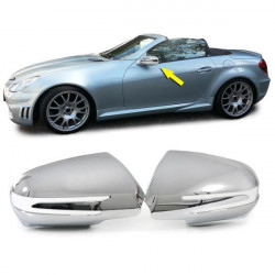 Черупка на огледало хром за Mercedes SLK R171 facelift