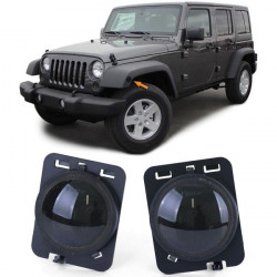 RACES LED странични мигачи за Jeep Wrangler JK 07-17, черно-опушен