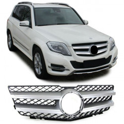 Спортна решетка черна сребърен за Mercedes GLK X204 Vorfacelift 08-12