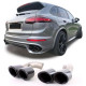 Универсални накрайници Двойни накрайници GTS Optics Black за Porsche Cayenne 92A Facelift 14-17 | race-shop.bg