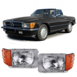 Фарове с LWR десен + ляв пълен комплект за Mercedes SL R107 SLC C107