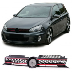 RACES решетка (Sport Honeycomb) за VW Golf 6 also GTI 08-132, черен, червен