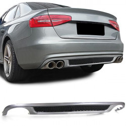 Спортен заден дифузьор с решетка за Audi A4 B8 Sedan Avant 07-11