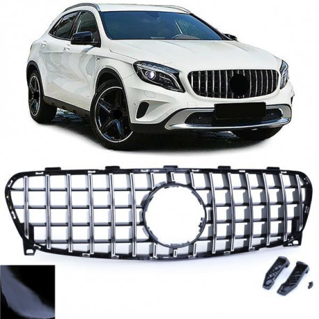 Бодикит и визуални аксесоари Спортна решетка черен хром за Mercedes GLA X156 facelift от 17 | race-shop.bg