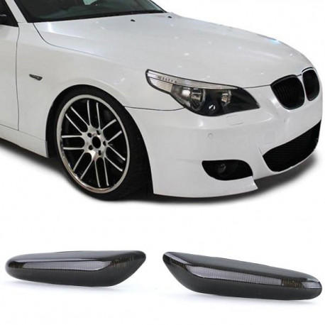 Осветление RACES LED странични мигачи за BMW 5 Series E60 E61 X1 E84 X3 E83, черно-опушен, V2 | race-shop.bg