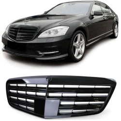 RACES решетка (Sport) за Mercedes S Class W221 without Distronic 09-13, гланц черен