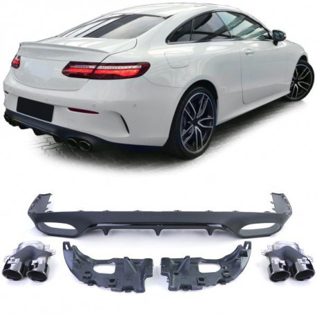 Бодикит и визуални аксесоари RACES заден дифузьор (Sport) за Mercedes E Coupe C238 with AMG Line | race-shop.bg