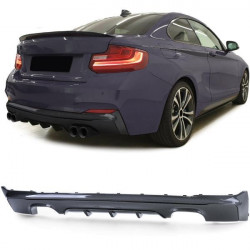 RACES заден дифузьор (Performance) за BMW 2 series F22 F23 (ауспух 2+2), карбон