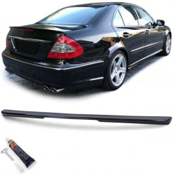 Спортен Заден спойлер черен гланц с ABE за Mercedes E W211 Limo 03-08