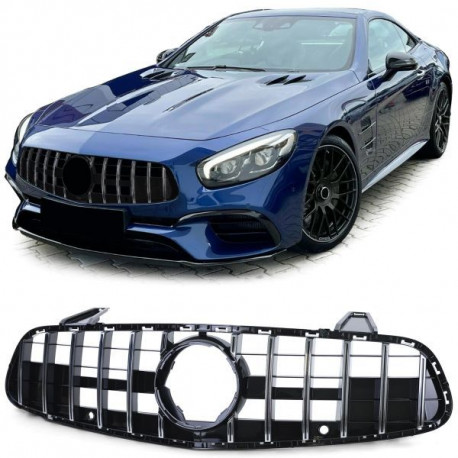 Бодикит и визуални аксесоари RACES решетка (Sport) за Mercedes SL R231 facelift from 16, черен хром | race-shop.bg