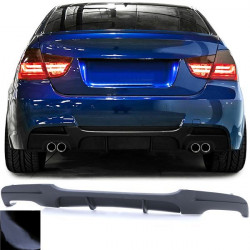 RACES заден дифузьор (Performance) за BMW 3 Series E90 05-12 (ауспух 2+2)