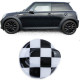 Бодикит и визуални аксесоари RACES капак за резервоар на Mini R56 R57 R58 R59 R60, черен, бял | race-shop.bg