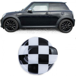 RACES капак за резервоар на Mini R56 R57 R58 R59 R60, черен, бял