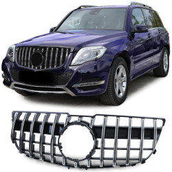 Решетка за радиатор спортна оптика черен гланц хром за Mercedes GLK X204 facelift 12-15