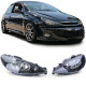 Осветление RACES фарове за Peugeot 206 03-06 + GTi (H7), прозрачен, черен | race-shop.bg