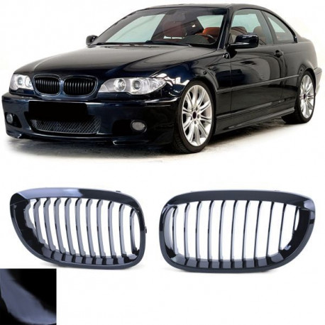 Бодикит и визуални аксесоари RACES решетка (Sport Performance) за BMW 3 Series E46 Coupe Convertible 03-07, гланц | race-shop.bg