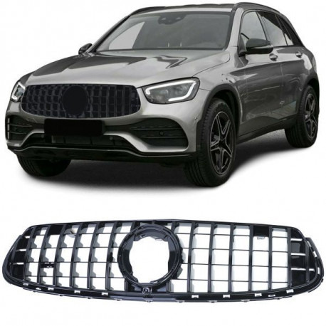 Бодикит и визуални аксесоари RACES решетка (Sport) за Mercedes GLC X253 SUV with sports package from 20, гланц черен | race-shop.bg