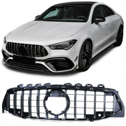 RACES решетка (Sport) за Mercedes CLA C118 from 19 (за парктроник), гланц черен хром