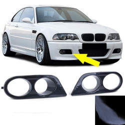 RACES рамки за халогени на BMW 3 Series E46, гланц черен