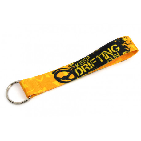 Ключодържатели Short lanyard keychain "Keep drifting fun" - Yellow | race-shop.bg