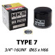 Маслени филтри HKS Type 7 Маслен филтър 3/4-16 UNF (Nissan CA18, RB, VG30, Toyota 4A-G(Z)E, 1ZZ, 2ZZ) | race-shop.bg