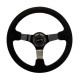 Волани NRG Подсилени 3-spoke suede Steering Wheel (350mm) - черен | race-shop.bg