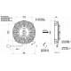 Вентилатори 12V Универсален електрически вентилатор SPAL 190мм - всмукващ , 12V | race-shop.bg