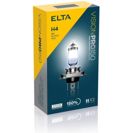 Крушки и ксенонови светлини ELTA VISION PRO 150 12V 60/55W халогенни крушки P43t H4 (2 бр.) | race-shop.bg