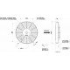 Вентилатори 12V Универсален електрически вентилатор SPAL 225m - всмукващ , 12V | race-shop.bg