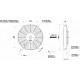 Вентилатори 12V Универсален електрически вентилатор SPAL 225m - издуващ, 12V | race-shop.bg