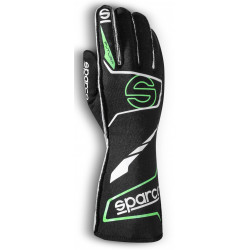 Състезателни ръкавици Sparco FUTURA с FIA (външен шев) черно/зелено