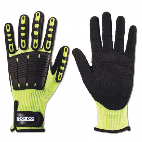 Оборудване за механици Mechanics` glove Sparco SPORTAC protective black/yellow | race-shop.bg