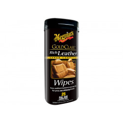 Meguiars Gold Class Rich Leather Wipes - кърпички за поддръжка на естествена и синтетична кожа, 25 бр.
