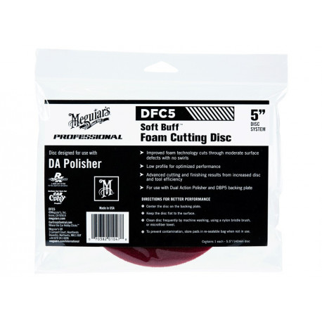 Аксесоари Meguiars Soft Buff Foam Cutting Disc 5" - Гъба за DA полираща машина (твърдо), 5 инча | race-shop.bg