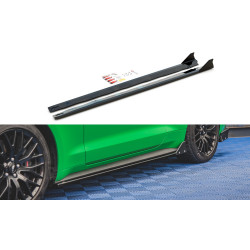 MAXTON DESIGN дифузьори за прагове + клапи на Ford Mustang GT Mk6 Facelift, гланц черен
