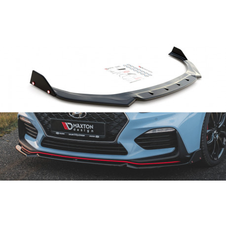 Бодикит и визуални аксесоари Преден сплитер V.6 + Flaps Hyundai I30 N Mk3 Hatchback/Fastback | race-shop.bg