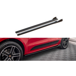 MAXTON DESIGN дифузьори за прагове на Porsche Macan Mk1 Facelift, гланц черен