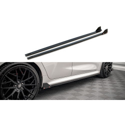 MAXTON DESIGN дифузьори за прагове + клапи на Toyota Yaris Mk4, гланц черен, V1