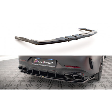 Бодикит и визуални аксесоари MAXTON DESIGN централен заден сплитер за Mercedes-AMG GT 63S 4-Door Coupe Aero (с вертикални ленти), гланц черен | race-shop.bg