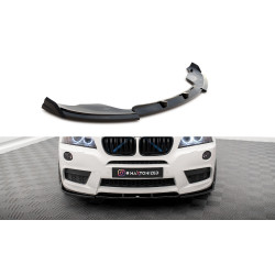 MAXTON DESIGN преден сплитер за BMW X3 M-Pack F25, гланц черен