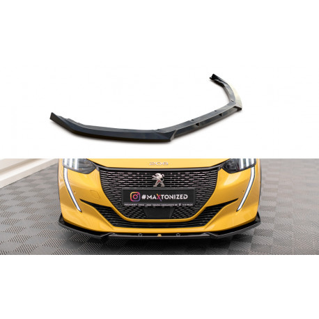 Бодикит и визуални аксесоари MAXTON DESIGN преден сплитер за Peugeot 208 GT Mk2, гланц черен, V1 | race-shop.bg