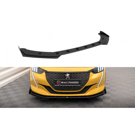 Бодикит и визуални аксесоари MAXTON DESIGN Street Pro преден сплитер + клапи за Peugeot 208 GT Mk2, черен | race-shop.bg