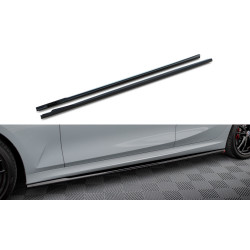 MAXTON DESIGN дифузьори за прагове на BMW 3 M340i / M-Pack G20 / G20 Facelift, гланц черен