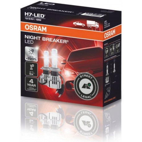 Крушки и ксенонови светлини Osram LED крушки NIGHT BREAKER H7 - street legal (2бр) | race-shop.bg