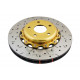 Спирачни дискове и накладки DBA DBA 5000 series Crossed Drilled & Slotted 2-Piece Gold Hat DBA5000GLDXS (2 бр.) | race-shop.bg