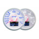 Измервателен уред DEPO 4в1 60mm бял – Турбо налягане + Налягане на маслото+ Температура на маслото + Волтметър