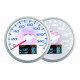 Измервателен уред DEPO 4в1 60mm бял – Налягане на маслото+ Температура на маслото + Температура на водата+ Волтметър