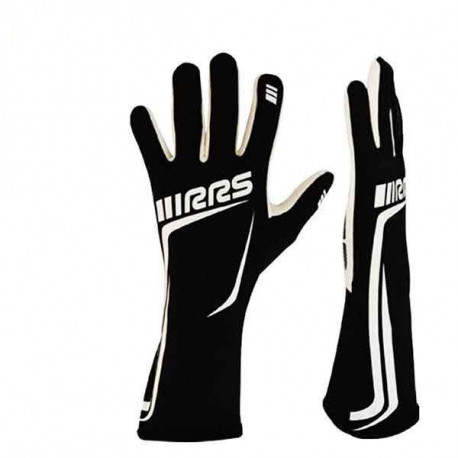 Ръкавици Race gloves RRS Grip 2 with FIA (inside stitching) black white | race-shop.bg