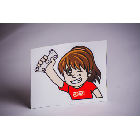 Стикери Стикер CNC71 РЪКАЩО МОМИЧЕ | race-shop.bg