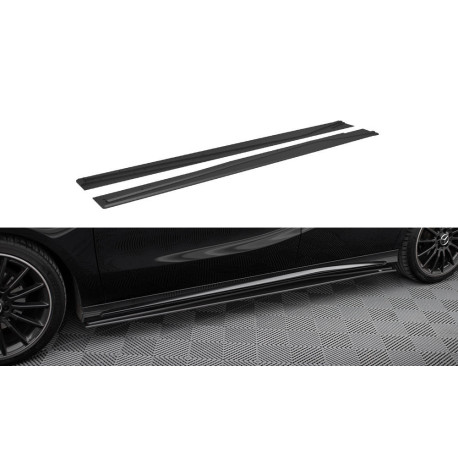 Бодикит и визуални аксесоари MAXTON DESIGN Street Pro дифузьори за прагове + клапи на Mercedes-Benz A AMG-Line W176 Facelift | race-shop.bg